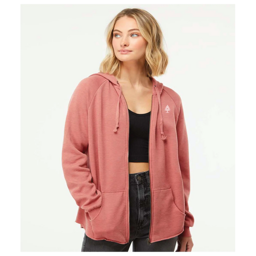 Women's Embroidered Tree Full Zip ROGUE LIFE MAINE OUTERWEAR