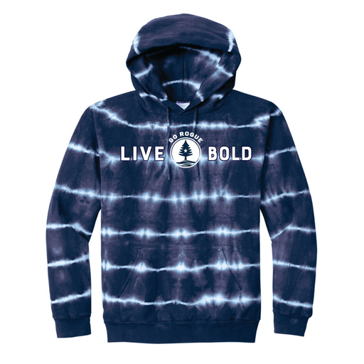 Live Bold Tie Dye Hoodie SHOP ROGUE WEAR hoodie 3XL-Navy