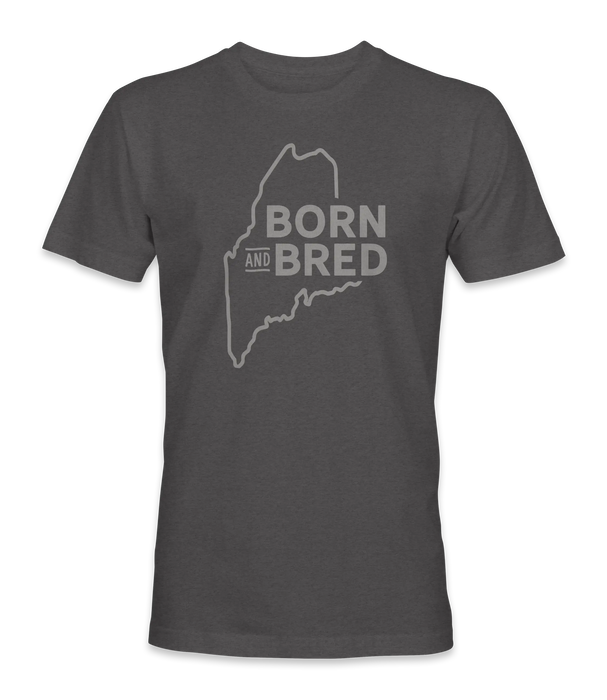 Born & Bred ME Outline T-Shirt SHOP ROGUE WEAR T-shirt 3XL-Heather-Dark-Grey