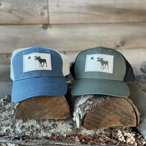 MAINE Moose Flag Patch Trucker Hat SHOP ROGUE WEAR Hats