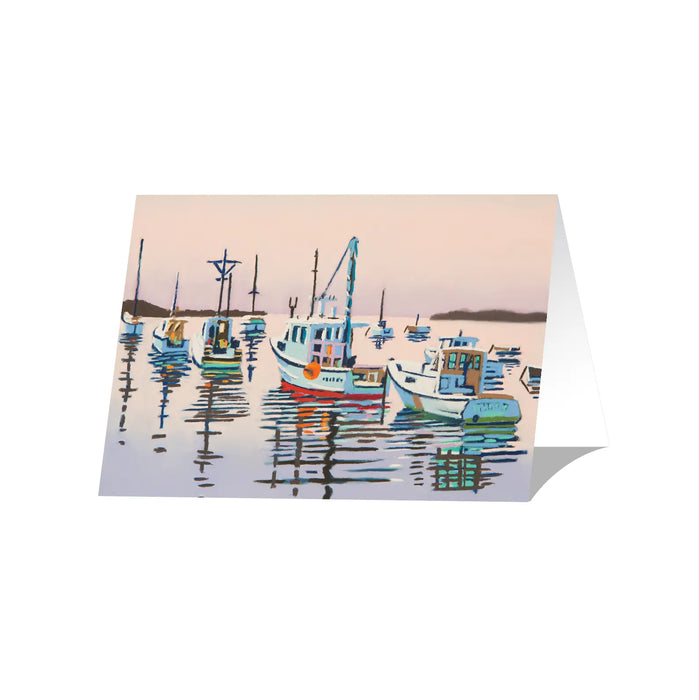 Wade Zahares Maine Artist Greeting Card Sets SHOP ROGUE WEAR Accessories Lobster-Boats-Sunset
