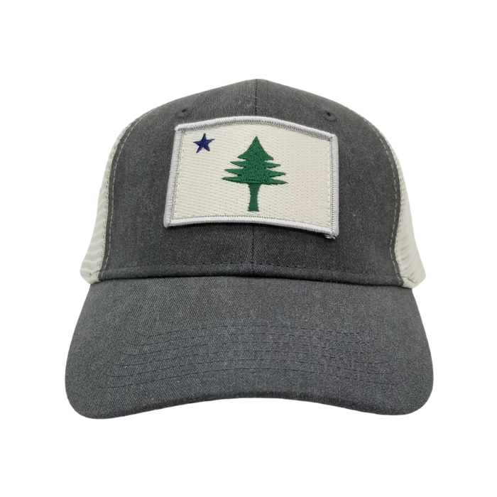 ME Flag Patch Stone Wash Trucker Hat SHOP ROGUE WEAR Hats Black