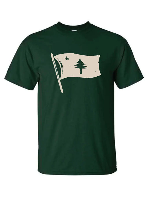 Waving ME Flag T-shirt SHOP ROGUE WEAR T-shirt Evergreen-3XL
