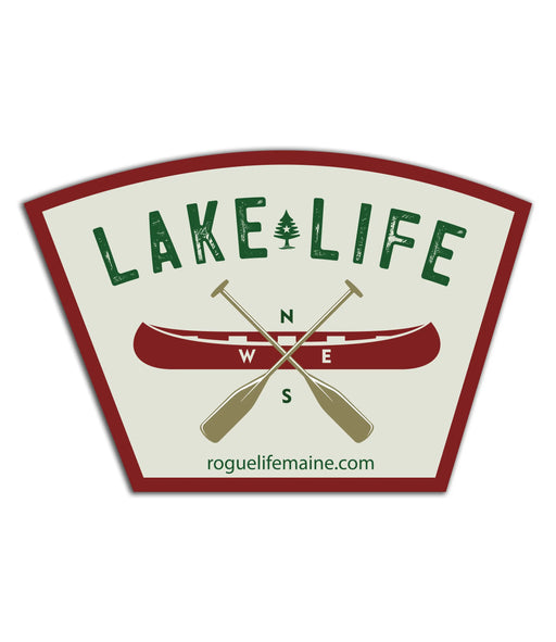 Lake Life Sticker Decal ROGUE LIFE MAINE Sticker
