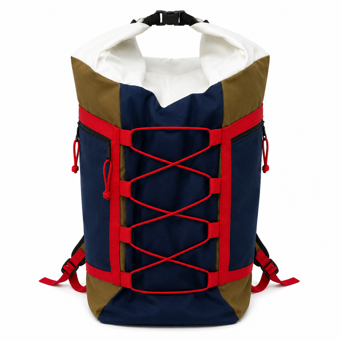Harbor Roll Hybrid Travel Pack 40L - Navy/Coyote/Red